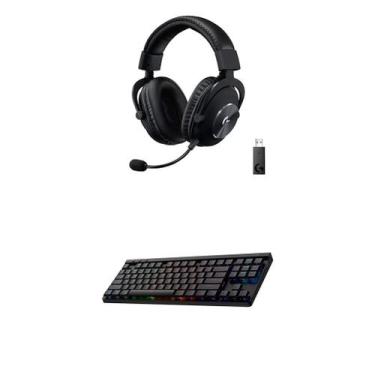 Imagem de Combo de headset gamer e teclado Logitech G Pro X Lightspeed