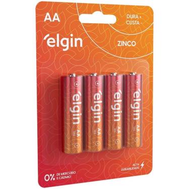 Imagem de Pilha Zinco AA Elgin Uso Geral para Rádios Lanternas e Brinquedos Kit 10 Blisters com 4 Unidades