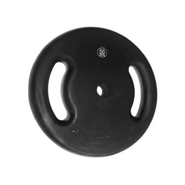 Imagem de Anilha de Ferro Fundido Injetada Alça Lateral 20kg para Treinos Funcionais e Levantamento de Peso Anilhas Fitness
