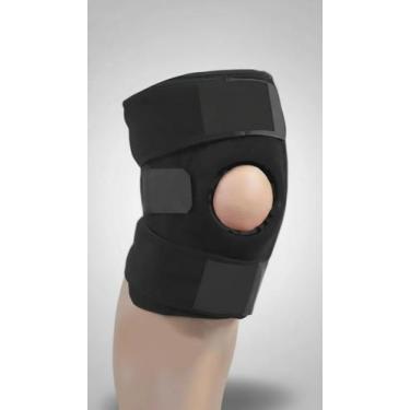 Imagem de Joelheira Articulada Neoprene Ajustável Preta - Congratulations Store