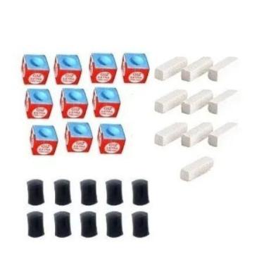 Imagem de Giz 7 Belo Original Azul 10 Unidades com 10 Giz Branco e 10 Virolas 11