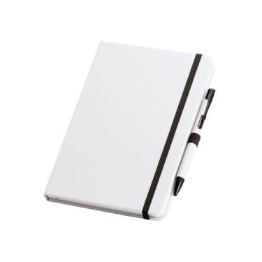 Imagem de Caderneta de Anotações 14x21cm Sem Pauta Com Caneta - TopGet, Branco