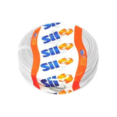 Imagem de Cabo Flexível 6mm Rolo 50 Metros Branco Sil Fio Elétrico PVC Cobre Pur