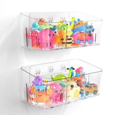 Imagem de Organizador de Brinquedos de Banho Lysam 2 Unidades, Grande, Transpare