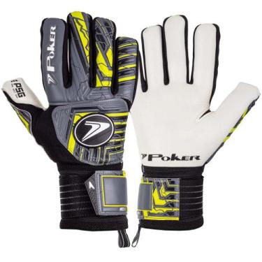 Imagem de Luva de Goleiro Poker Neo II Profissional, Cinza, Preto, 9