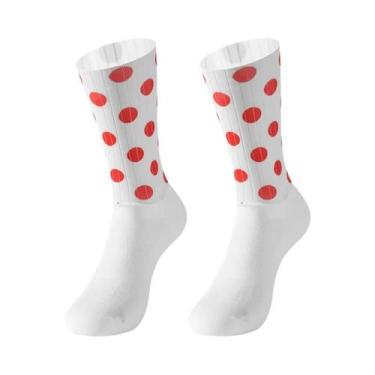 Imagem de Meias De Ciclismo Antiderrapantes Sem Costura De Compressão Para Bicic