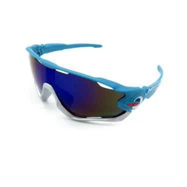 Imagem de Óculos de Sol Prorider Esportivo azul e branco com Lente fumê - gd7514-Masculino