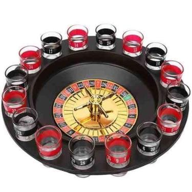 Imagem de Jogo De Roleta Drink Shot 16 Copos Cassino Roulette Bebidas