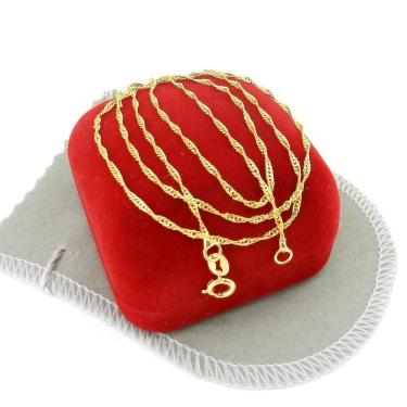 Imagem de Corrente Feminina 40Cm 1Mm Largura Folheada Ouro Cr377