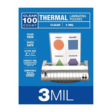 Imagem de Samsill Pacote com 100 bolsas de laminação térmica de 3 mil, 9 polegadas x 29 cm (23832)