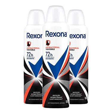 Imagem de Kit Desodorante Aerosol Rexona Antibacterial + Invisible 150ml - 3 Unidades