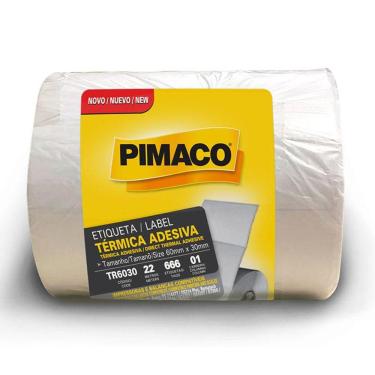 Imagem de Etiqueta adesiva térmica TR6030 Pct com 4 Rolos com 666 etiquetas Pimaco