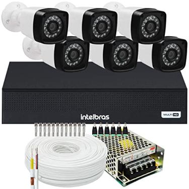 Imagem de Kit DVR Intelbras 8 canais H.265 Sem HD 6 câmeras 1080p 2mp