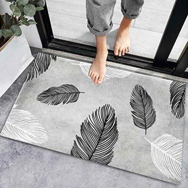 Imagem de SHENGANG Tapete antiderrapante para porta tapetes de banho super absorventes para casa banheiro piso carpete quarto capacho carpete sala de estar, 5,50x80cm