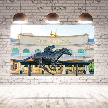 Imagem de Churchill Downs Pano de fundo para fotografia de parede Kentucky Derby Horse Racing Party