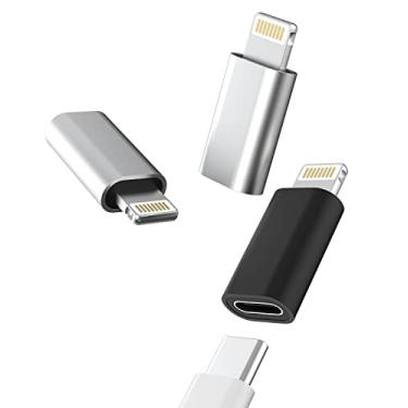Imagem de HOYULLI Adaptador USB C para Lightning PD de carregamento rápido (pacote com 3) Compatível com Apple Iphone 13 12 11 Pro Max Mini Xr Xs X 8 Ipad