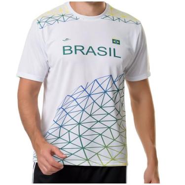 Imagem de Camiseta Elite Brasil Temática Letter Infantil - Branco E Verde