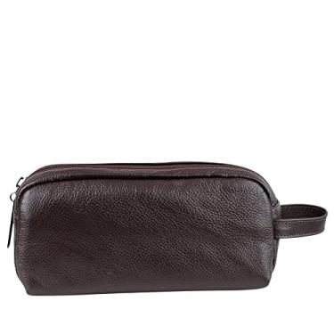 Imagem de Necessaire de couro com alça lateral Danilo - Café