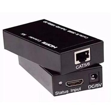 Imagem de Extensor Hdmi Amplificado ate 60 Metros Cabo De Rede Utp Rj45 Cat5