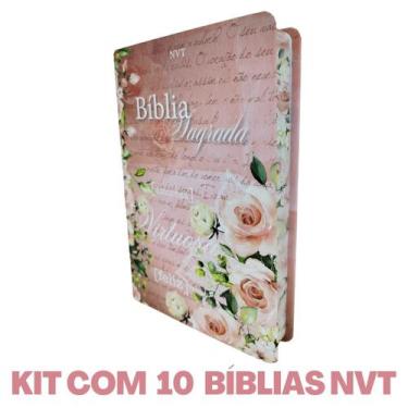 Imagem de Kit 10 Bíblias Nova Versão Transformadora Mulher Virtuosa - Jesus Cruz