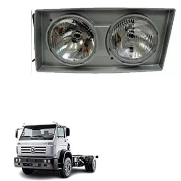 Imagem de FAROL ESQ VW WORKER 13190 15190 17310 26220 26310 13170 15170 17300 24220 26300 40300 26260 13150 13180 2000 A 2002 MASCARA PRATA