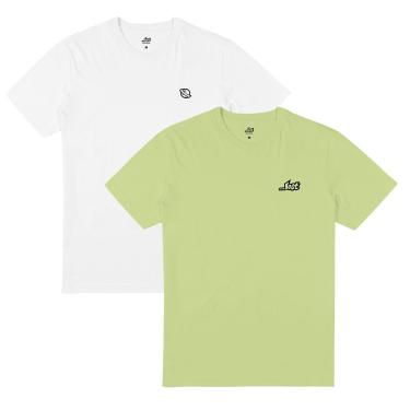 Imagem de Kit 2 Camisetas Lost New Year SM23 Masculina Verde/Branco