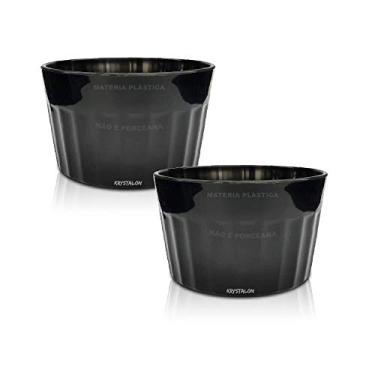 Imagem de Kit 2 Ramequins Preto Polipropileno - Tigela Ramequim KrystalON