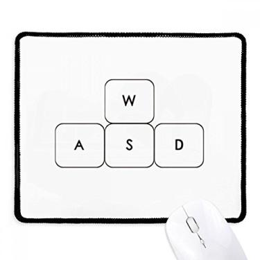 Imagem de Teclado Símbolo ASWD Mousepad Borda Costurada Tapete Borracha Gaming Pad
