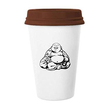 Imagem de Caneca de cerâmica Barefoot Daisen Monk Fat Blessing Mellow copo de café copo de cerâmica
