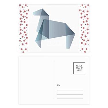 Imagem de Origami Cavalo abstrato formato geométrico Natal Flor Celebração Cartão postal Cartão Bênção