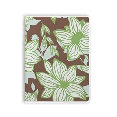 Imagem de Caderno de tinta de plantas marrom verde capa de goma Diário capa macia
