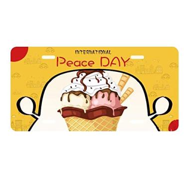 Imagem de DIYthinker Biscuits Placa de carro Chocolate Cereja Sorvete Decoração de carro Dia da Paz