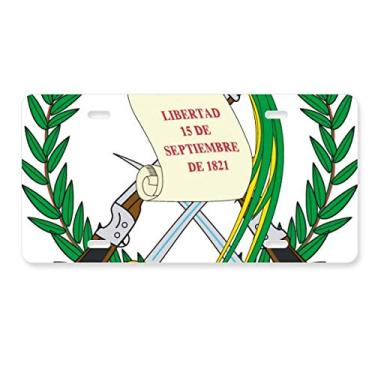 Imagem de DIYthinker Emblema nacional da Guatemala, placa de licença para decoração de aço inoxidável para automóveis