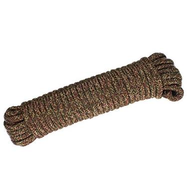 Imagem de Cabo camuflado trançado de polipropileno com elasticidade baixa para uso ao ar livre – Tamanho #4 (1/8 polegadas), #8 (1/4 polegadas) e #12 (3/8 polegadas) opções – 50 e 100 pés comprimentos – Perfeito para caça e atividades ao ar livre, #12 (3/8 Inch) X 50 Feet, #12 (3/8 Inch) X 50 Feet
