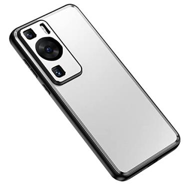 Imagem de KVIBEO Capa para Huawei P60/P60 Pro/P60 Art, capa protetora resistente à prova de choque de liga de alumínio com proteção de lente de metal, prata, P60