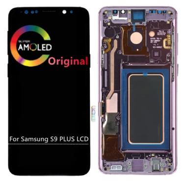 Imagem de Substituição original de 6,2 polegadas para Samsung Galaxy S9 Plus SM-G965U SM-G9650 SM- G965F SM-G965F/DS SM-G965W LCD S9PLUS Display Touch Screen digitalizador (com moldura roxa)