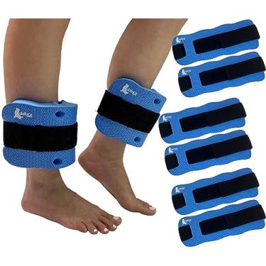 Imagem de Kit 3 Pares de Caneleiras Hidroginástica EVA 2 à 3kg DF1098 Azul Dafoca Sports