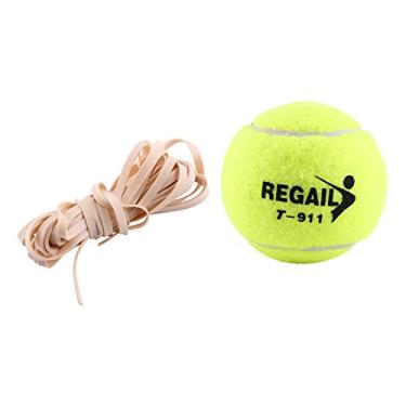 Imagem de Bola de treinamento de tênis perfeita, feltro de borracha de rebote para treinar tênis forte e resistente com borracha para treinamento de tênis