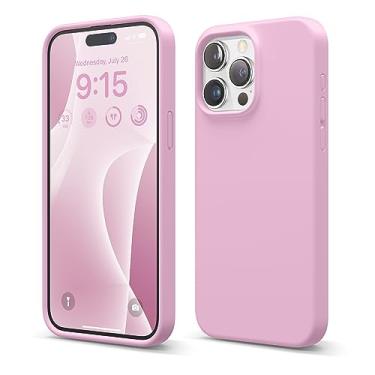 Imagem de elago Capa compatível com iPhone 15 Pro Max, capa de silicone líquido, capa protetora de corpo inteiro, à prova de choque, capa de telefone fina, forro de microfibra macia antiarranhões, 17 cm (rosa