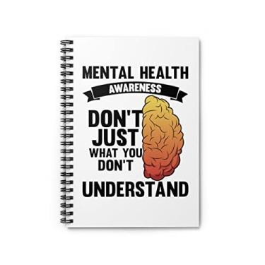 Imagem de Caderno espiral Humorous Don't Judge Don't Understand Psychiatry Sickness Novelty Psychiatrist One Size