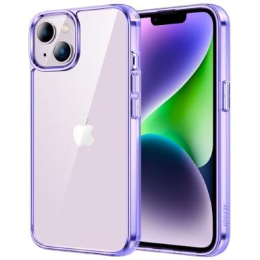 Imagem de JETech Capa para iPhone 14 Plus 6,7 Polegadas, Case Protetora de Telefone à Prova de Choque Não-Amarelecimento, Capinha Parte Traseira Transparente Anti-Riscos (Roxo Profundo)