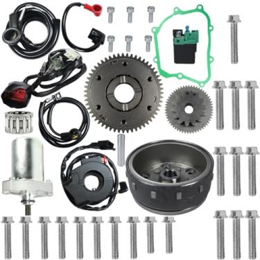 Imagem de Kit sistema para conversão em partida elétrica completo Pop110 Pop110I 2016 em diante com parafusos da tampa lateral