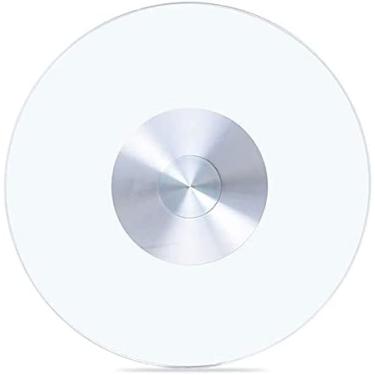 Imagem de Mesa de jantar de vidro, mesa giratória de vidro grande de 50 cm, bandeja giratória redonda de vidro temperado, prato de servir cozinha, silencioso, estável, 80 cm/31 pol.