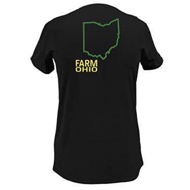 Imagem de John Deere Camiseta feminina gola V gola V EUA e Canadá Farm State Pride, Ohio, M
