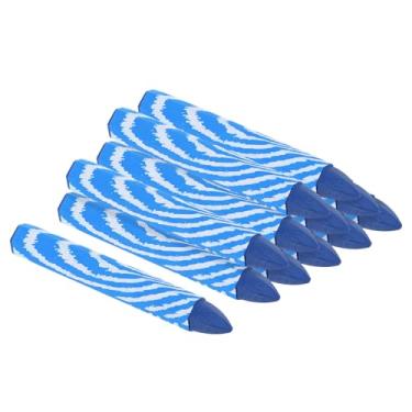 Imagem de PATIKIL Giz de cera para marcação, pacote com 24 giz de cera hexagonal de 10 x 1,4 cm para madeira, vidro, cerâmica, caixas, pano, pedra, azul