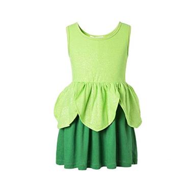 Imagem de Fantasia clássica para meninas da Tinkerbell, vestido de princesa Tinker Bell, vestido de fadas, fantasia clássica de resgate de fadas, Verde, 3 Anos