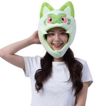 Imagem de SAZAC Chapéu Kigurumi - Pokemon - Sprigatito - Gorro de fantasia aconchegante - Tamanho adulto verde, Verde, tamanho �nico