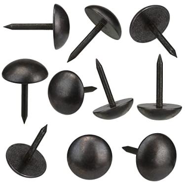 Imagem de Tachinhas retrô sólidas de latão puro como pregos de estofamento antigo para móveis, pinos decorativos para madeira, tachas de carpete, tachas de hardware, pregos de tampa, prendedores de polegar