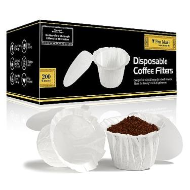 Imagem de Filtros de café descartáveis, 300 unidades, papel de filtro de café para cafeteiras Keurig, porção única 1.0 e 2.0. Use com todas as marcas K Cup Filter