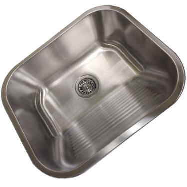 Imagem de Tanque Lavanderia 30 Litros Aço Inox Lava Roupa Sifao Valvula Esfrega Limpeza Lavabo Casa Area Externa